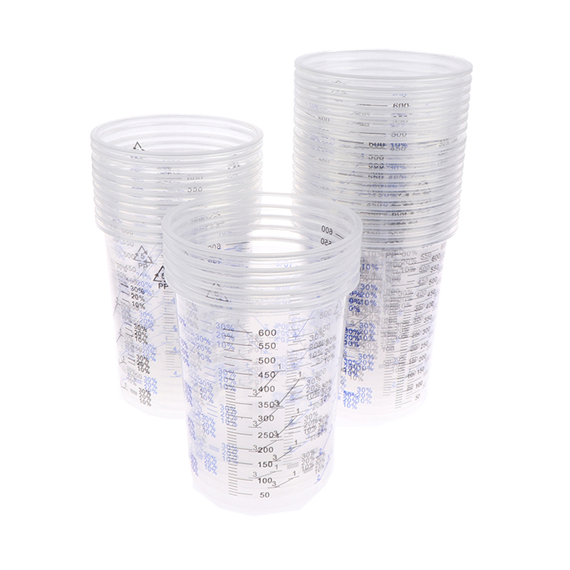 Plastic Cup 50Pcs - خلط الطلاء بآلة مُعاد ، أكواب