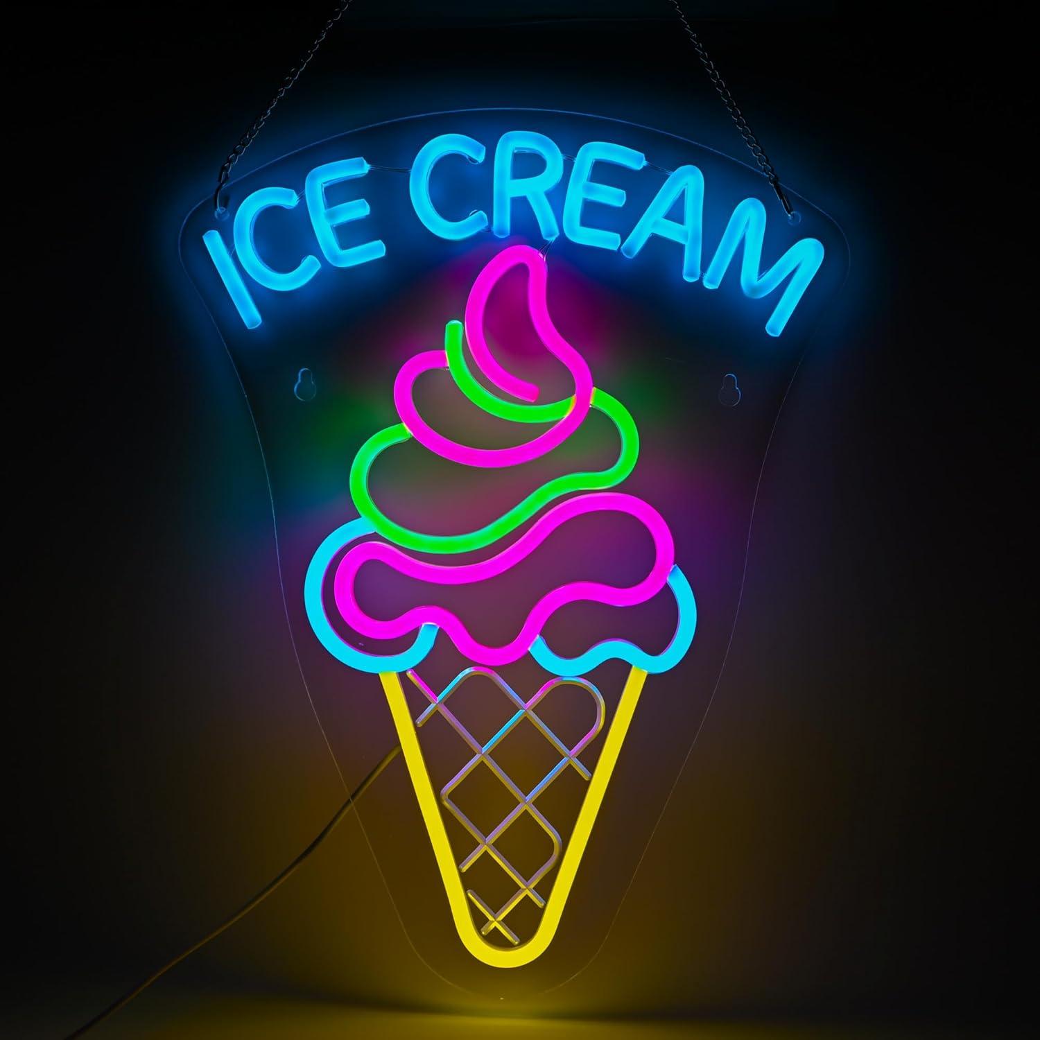Neon Sign Party - لافتة نيون على شكل آيس كريم