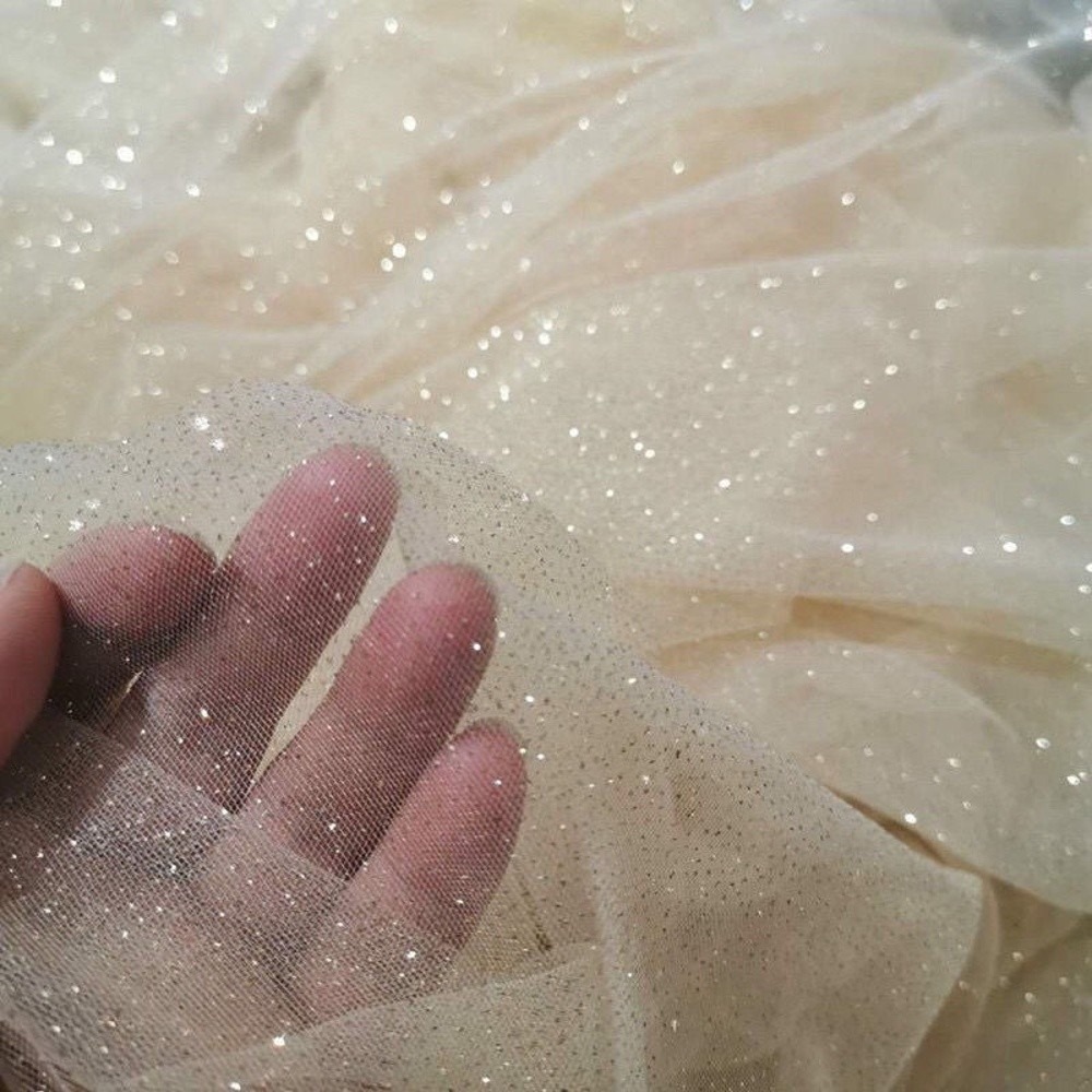 Glitter Tablecloth - جديد 45cmX150cm شبكة البريق النسيج لينة