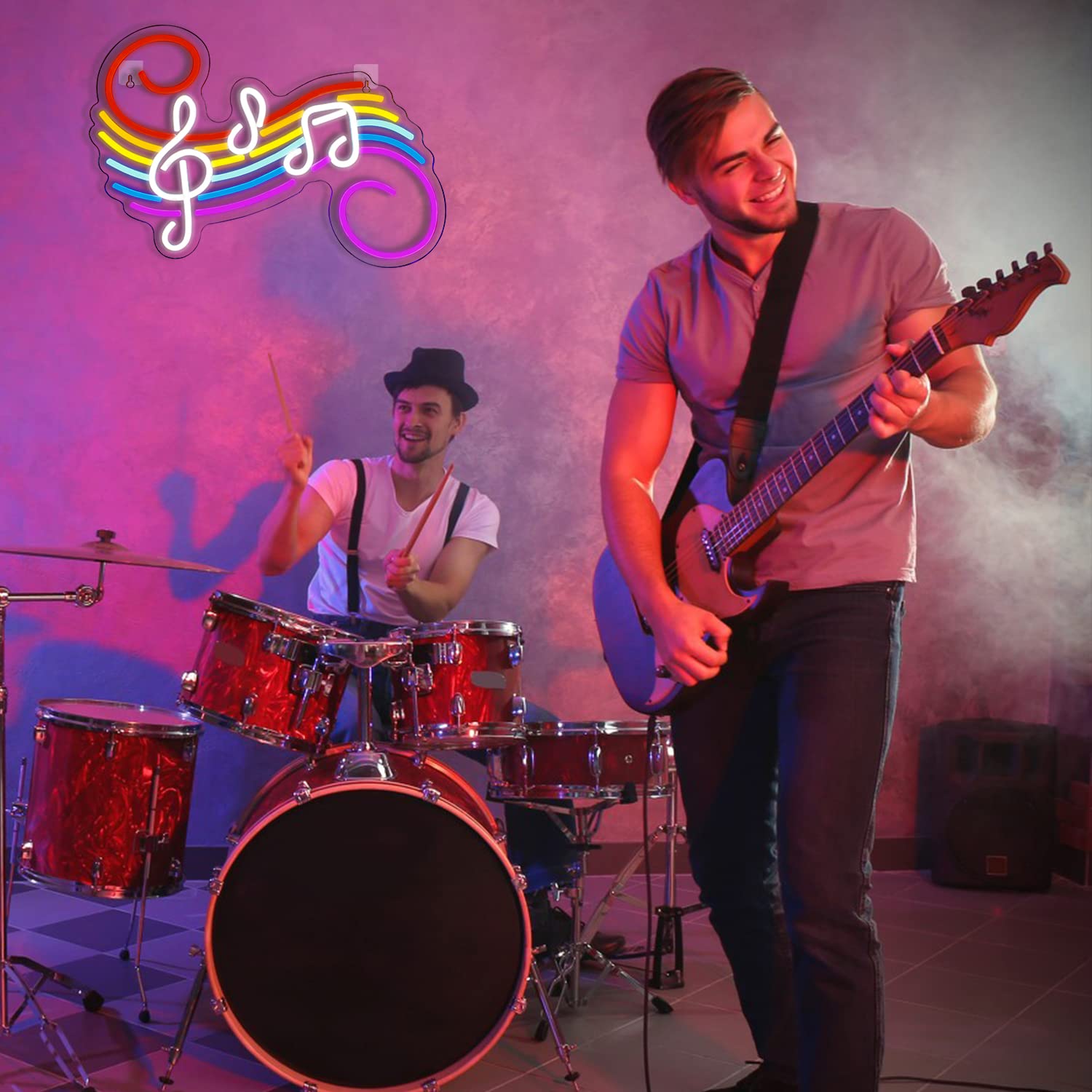 لافتة نيون على شكل نوتات موسيق - مراجعة Neon Sign Party وسعره