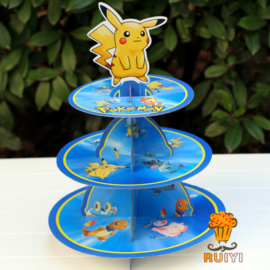 حامل كعك بيكاتشو بوكيمون ثلاثي - مراجعة Cupcake Stand Tier وسعره