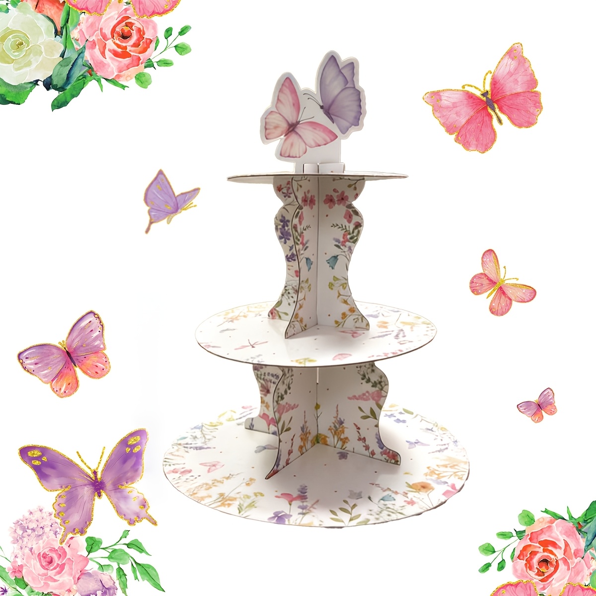 حامل كيك ثلاثي الطبقات بتصميم  - مراجعة Cupcake Stand Tier وسعره